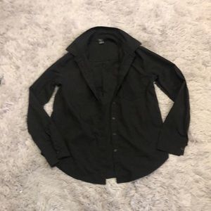 Mens Black button down shirt. Size is a small.